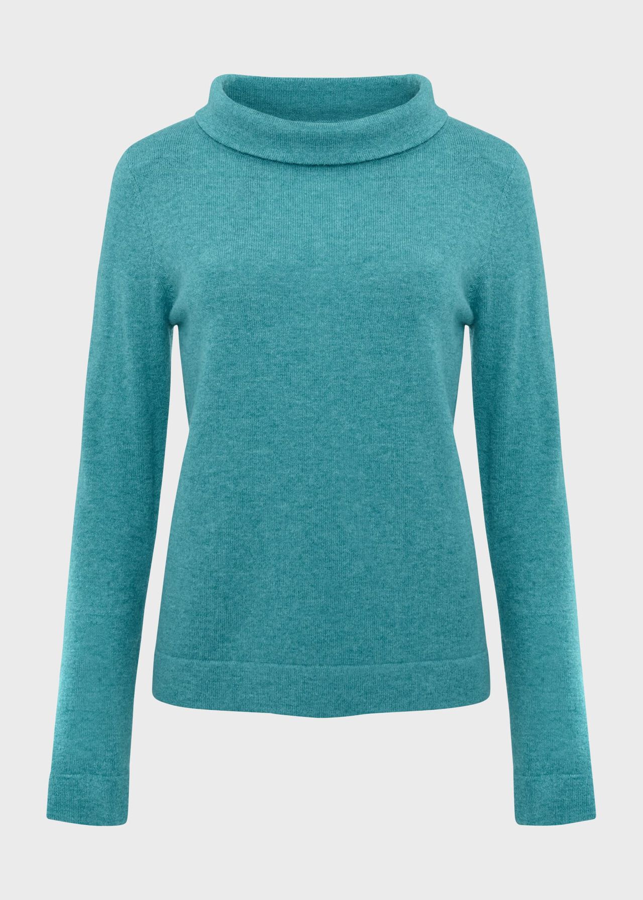 Audrey Wool Cashmere Jumper, Aqua, hi-res