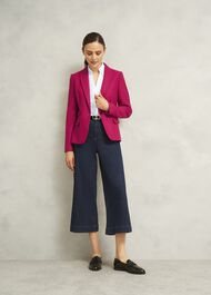 Lindsey Cotton Blend Shirt, White, hi-res
