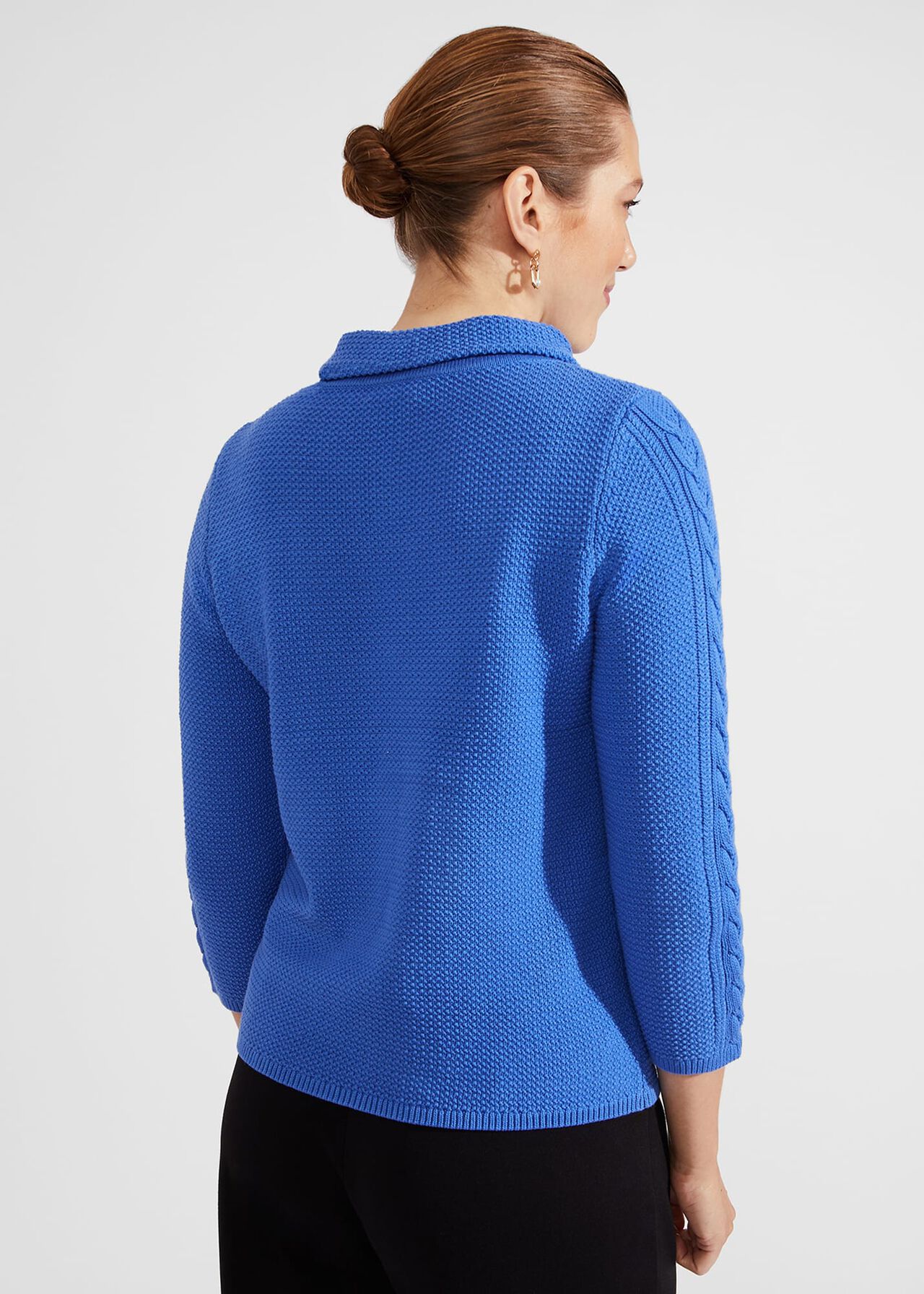 Camilla Cotton Sweater, Fjord Blue, hi-res