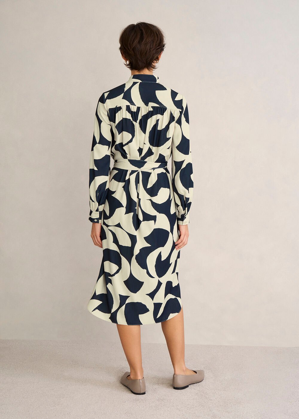 Petite Alisa Dress, Blue Sandstone, hi-res