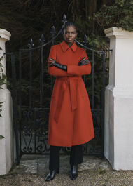 Livia Wool Coat, Red, hi-res