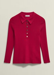 Fara Knitted Shirt, Rowan Red, hi-res