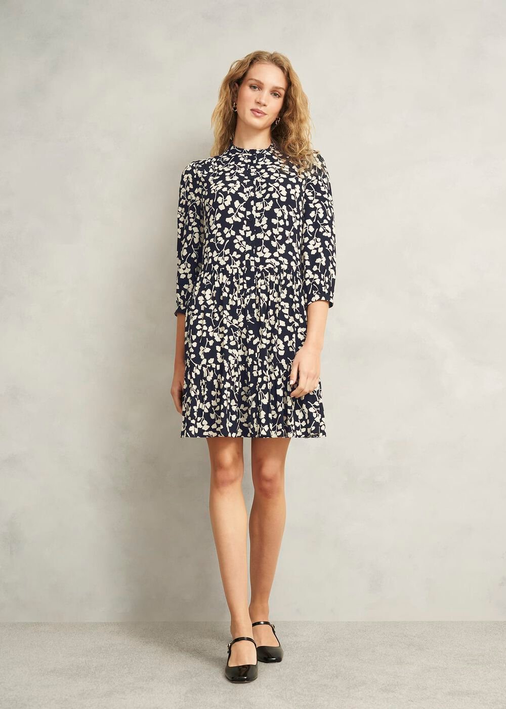 Lacey Dress, Navy Cream, hi-res