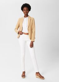 Trent Silk Linen Jacket, Neutral, hi-res
