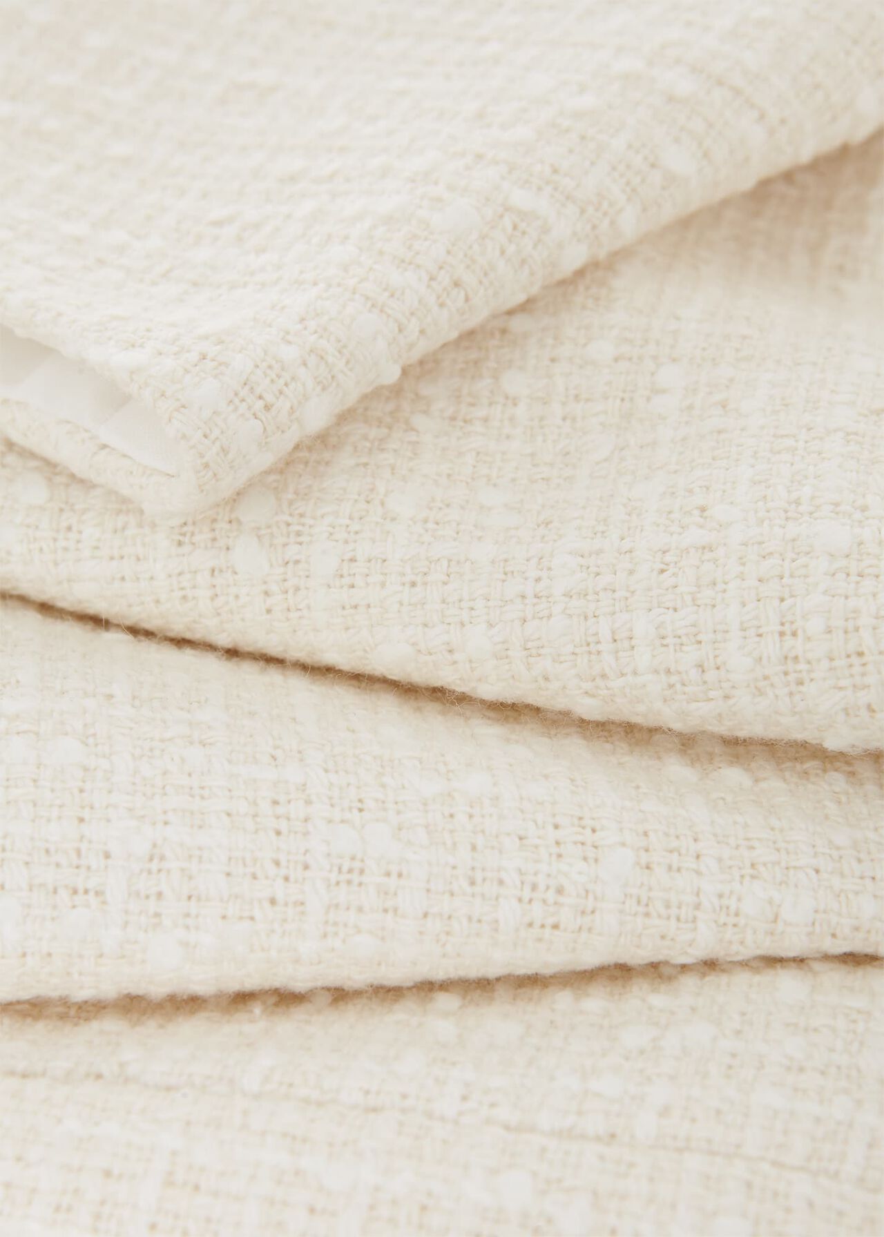 Clarence Tweed Dress, Cream, hi-res