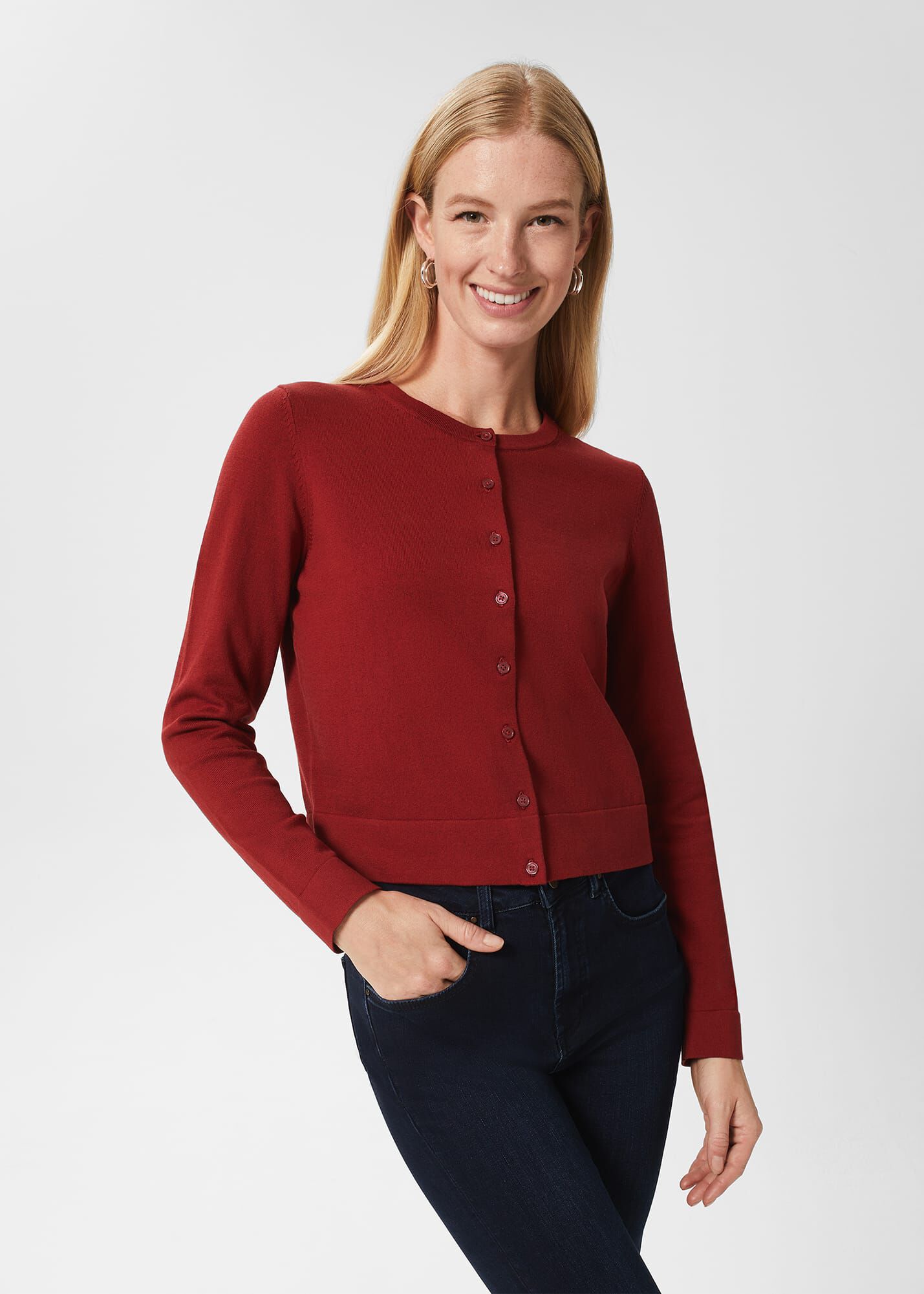 Hobbs best sale red cardigan
