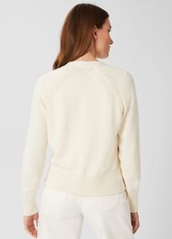 Chloe Cotton Cardigan, Ivory, hi-res