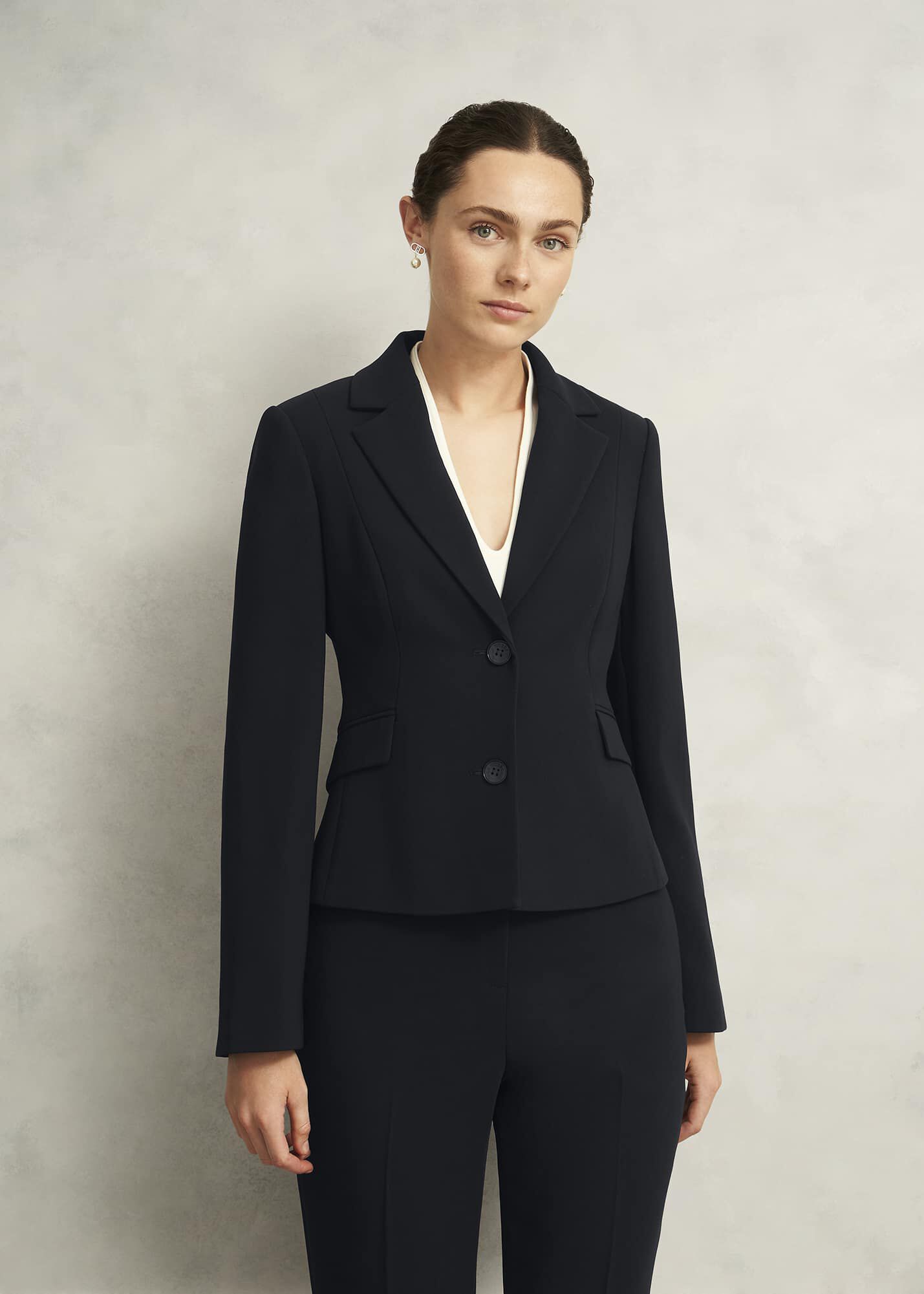 【Hobbs London】英国発！ Marie ウール ジャケット ネイビー Marie Jacket With Wool | Hobbs UK |