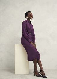 Arianne Satin Dress, Regal Purple, hi-res