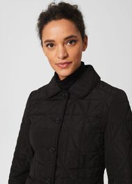 Katie Quilted Coat, Black, hi-res