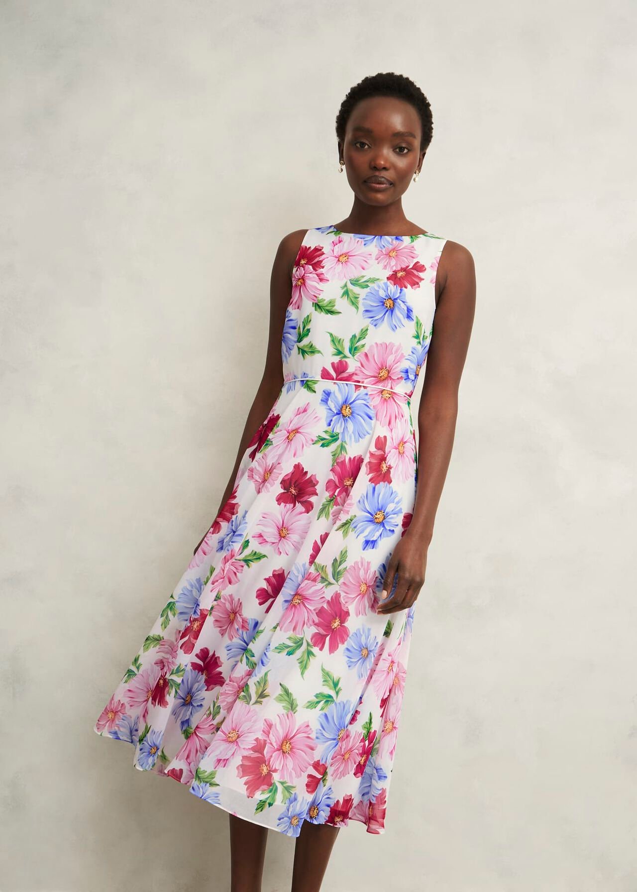 Petite Carly Dress, Ivory Multi, hi-res