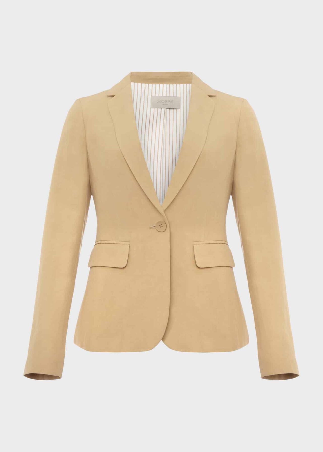 Trent Silk Linen Jacket, Neutral, hi-res