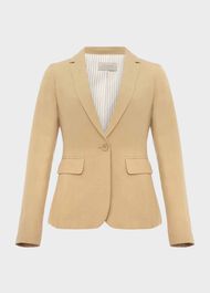 Trent Silk Linen Jacket, Neutral, hi-res