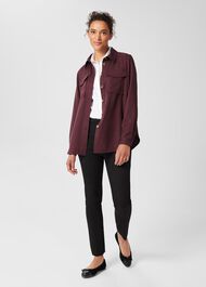 Adley Overshirt, Burgundy, hi-res