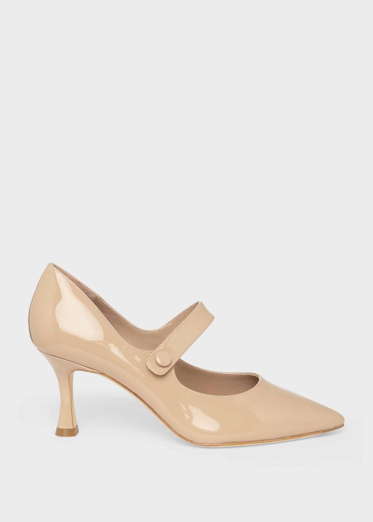 Sandra Patent Stiletto Court Shoes, Fawn, hi-res