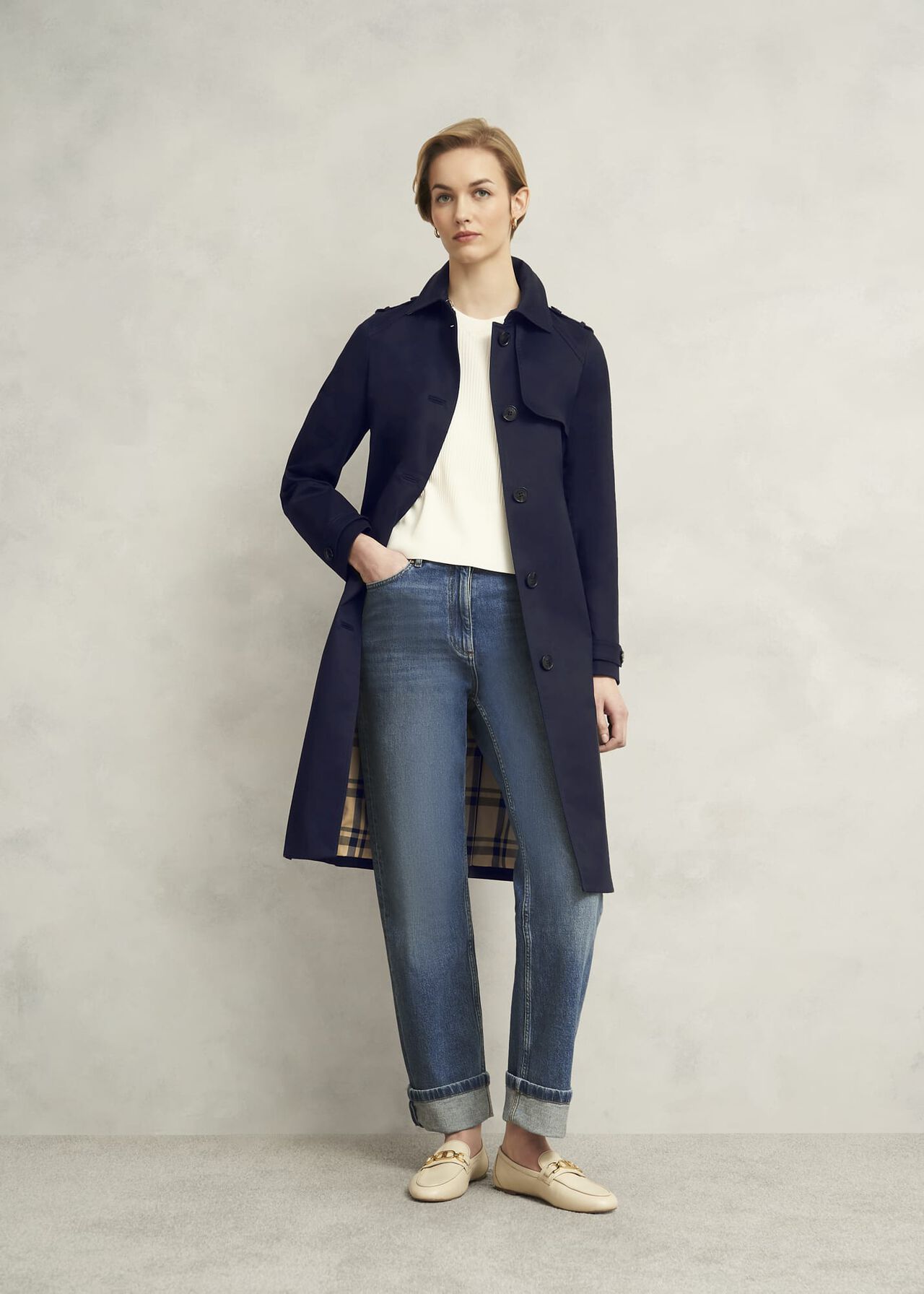 Hallie Shower Resistant Trench