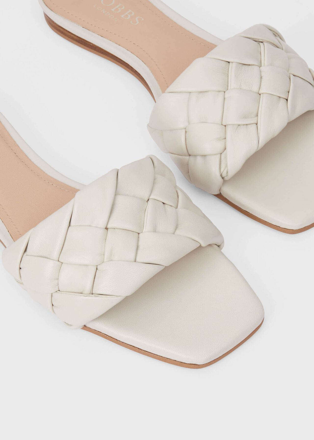 Wren Leather Sandals, White, hi-res