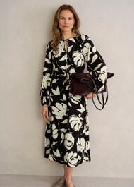 Evelyn Dress, Black Sandstone, hi-res