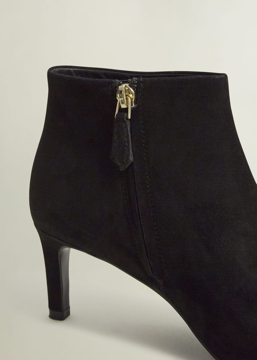 Lizzie Suede Ankle Boots, Black, hi-res