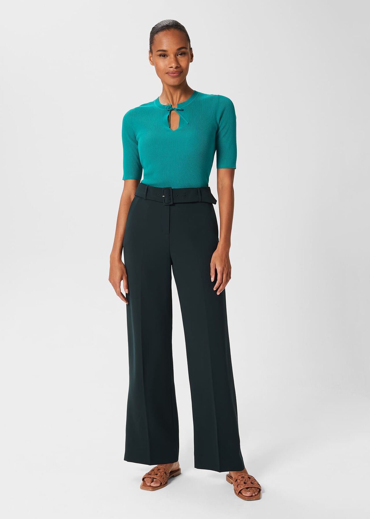 Suzanna Tie Jumper, Ocean Green, hi-res
