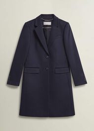Petite Cavendish Wool Coat, Navy, hi-res