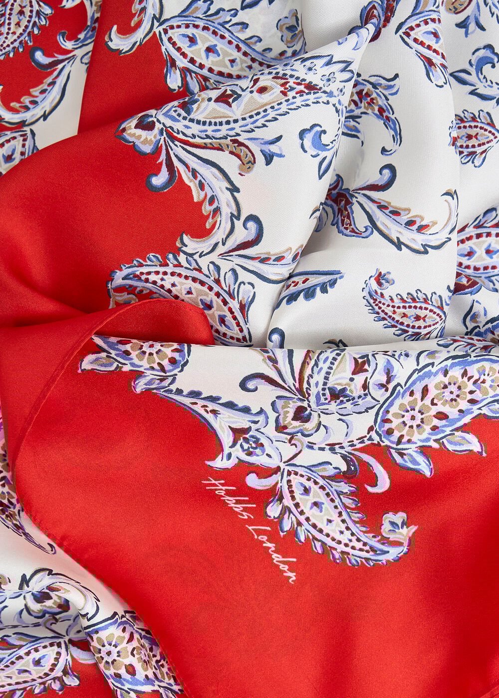 Bria Silk Scarf, Red Multi, hi-res