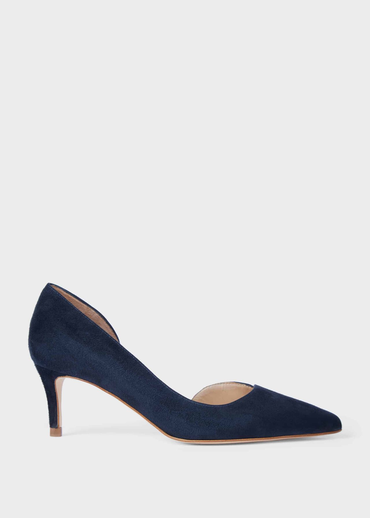 Selena Suede D'Orsay Court Shoes, Navy, hi-res
