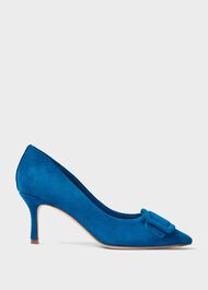 Alison Suede Stiletto Court Shoes, Kingfisher, hi-res