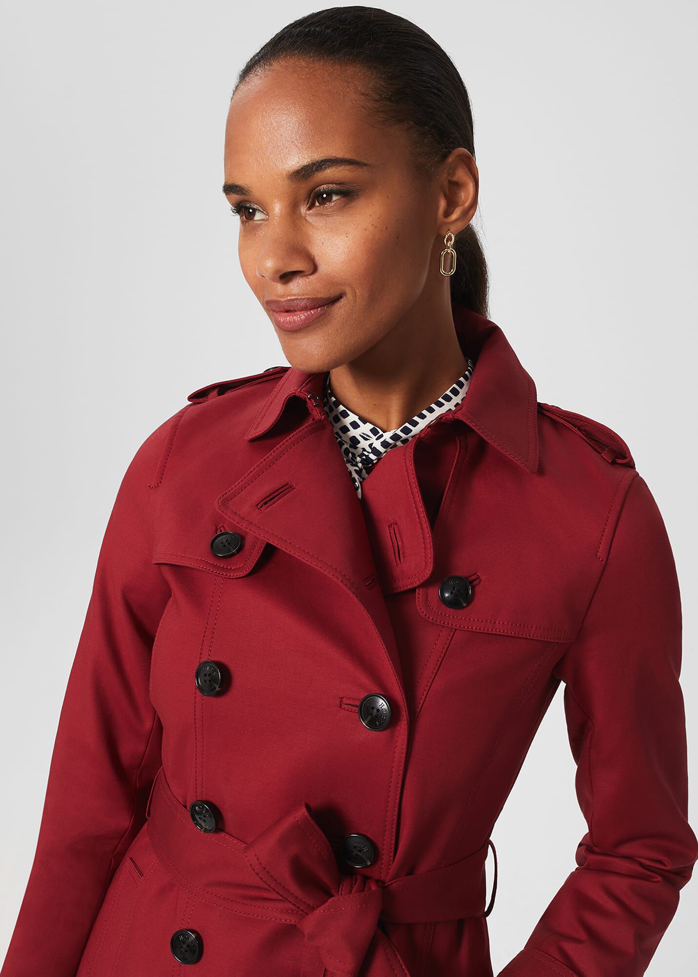 Hobbs red shop trench coat