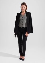 Elle Waistcoat, Black White, hi-res
