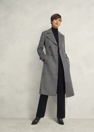 Bromley Coat With Wool, Black Multi, hi-res