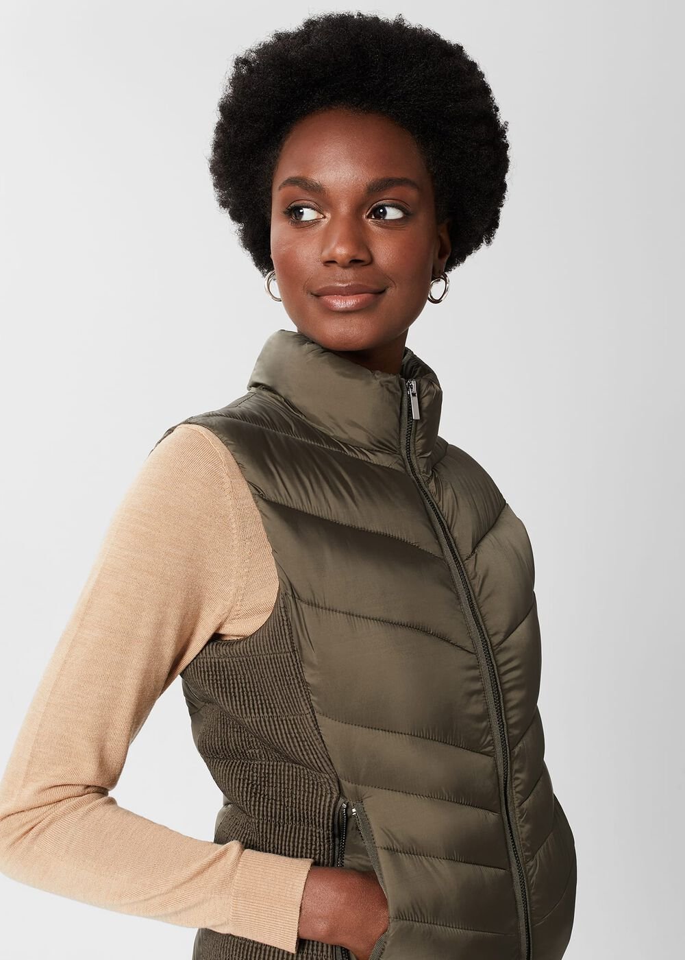 Neava Gilet, Dark Olive, hi-res