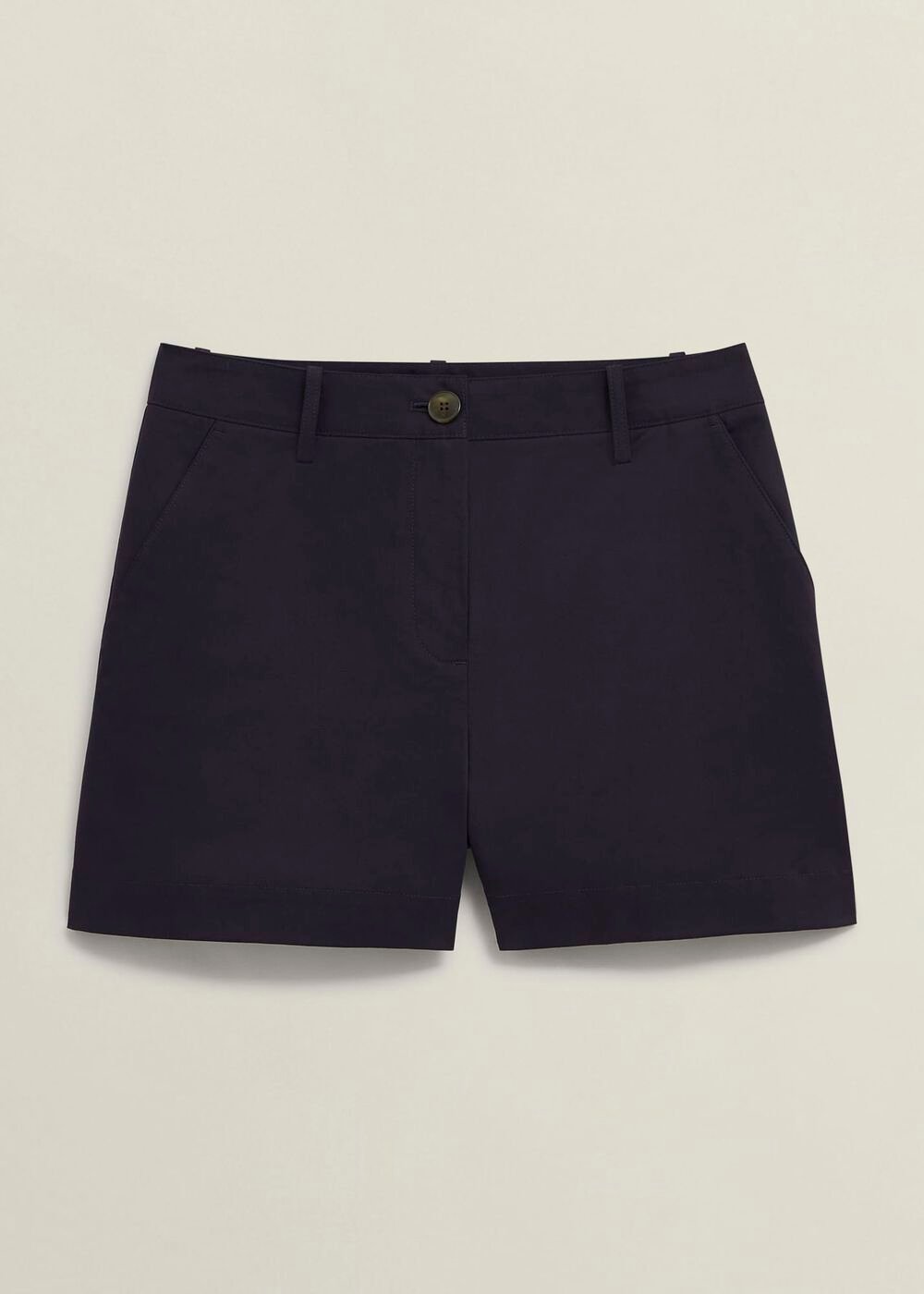 Reena Cotton Shorts, Navy, hi-res