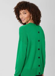 Lydia Jumper with Cashmere, Forest Green, hi-res