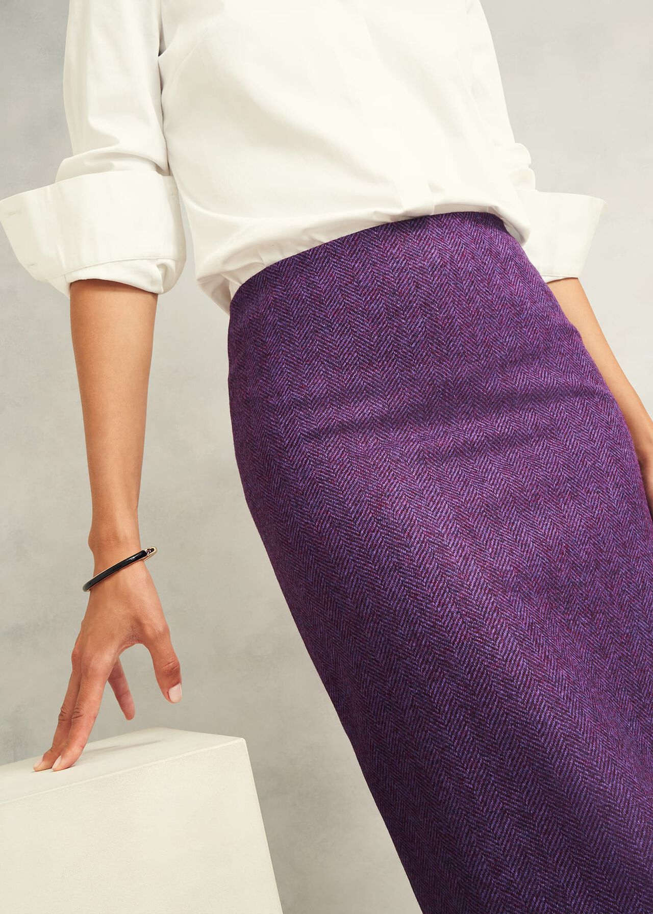 Daphne Wool Skirt, Purple Multi, hi-res