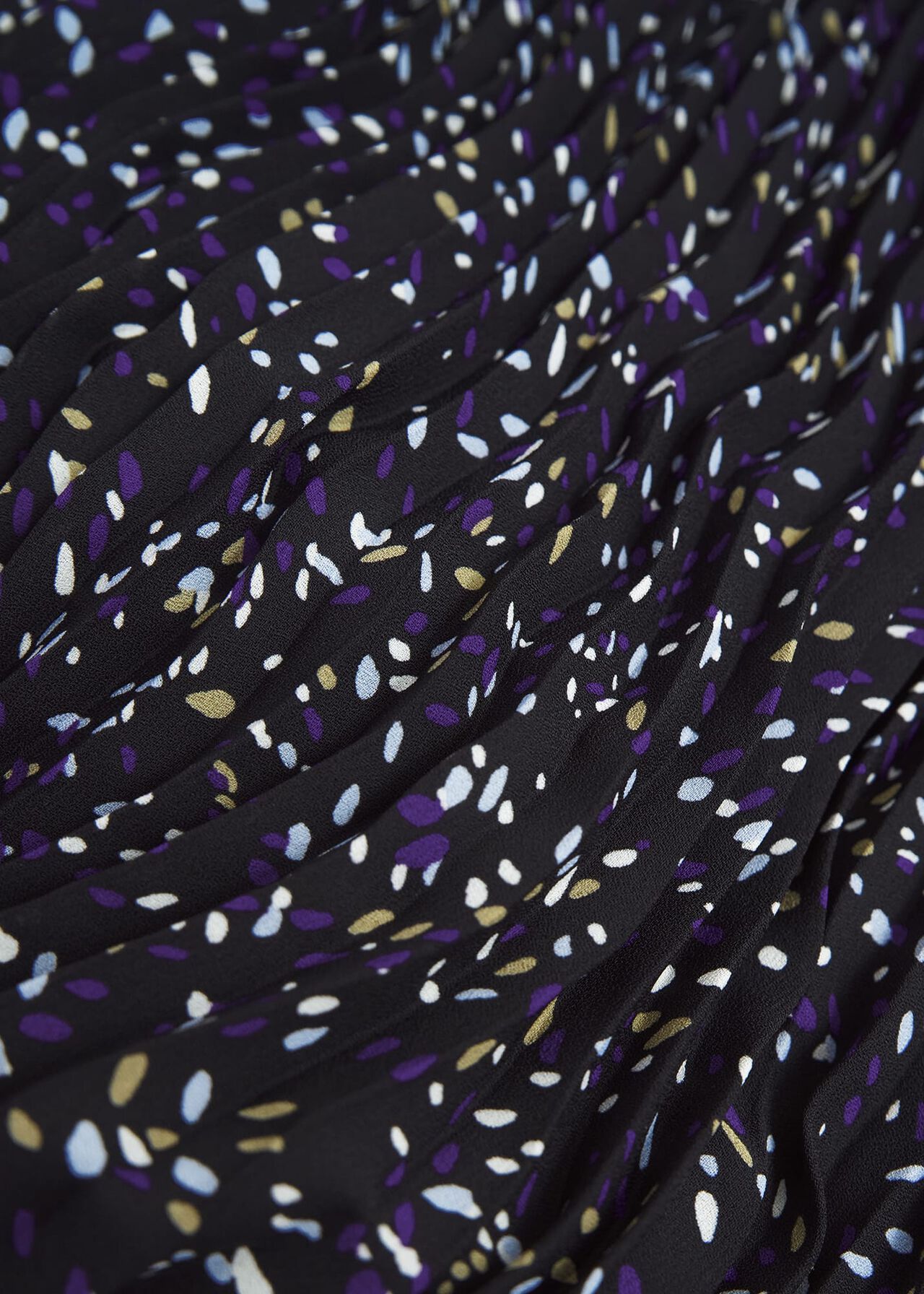 Teia Pleated Skirt, Black Multi, hi-res