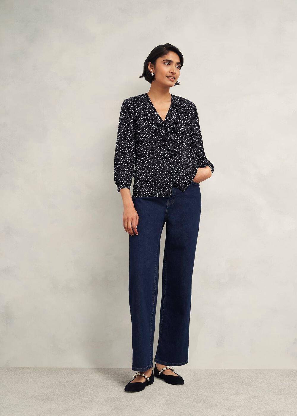 May Blouse, Black Ivory, hi-res