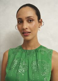 Rachel Embroidered Dress, Cilantro Green, hi-res