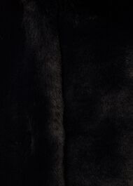Briony Faux Fur Coat, Navy Blue, hi-res