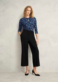 Dina Crop Trousers, Black, hi-res