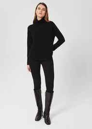 Issy Knee Boot, Black, hi-res