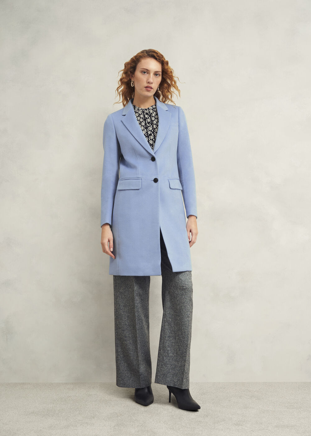 Petite Cavendish Wool Coat, Pale Blue, hi-res
