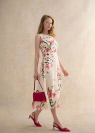 Petite Floral Carly Dress, Cream Multi, hi-res
