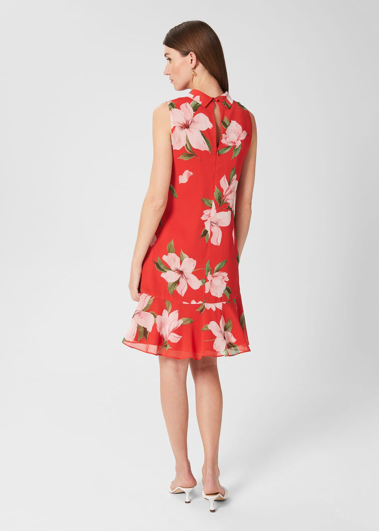 Madeline Floral A Line Dress, Red Multi, hi-res