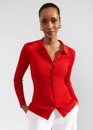 Blanche Cardigan, Red, hi-res