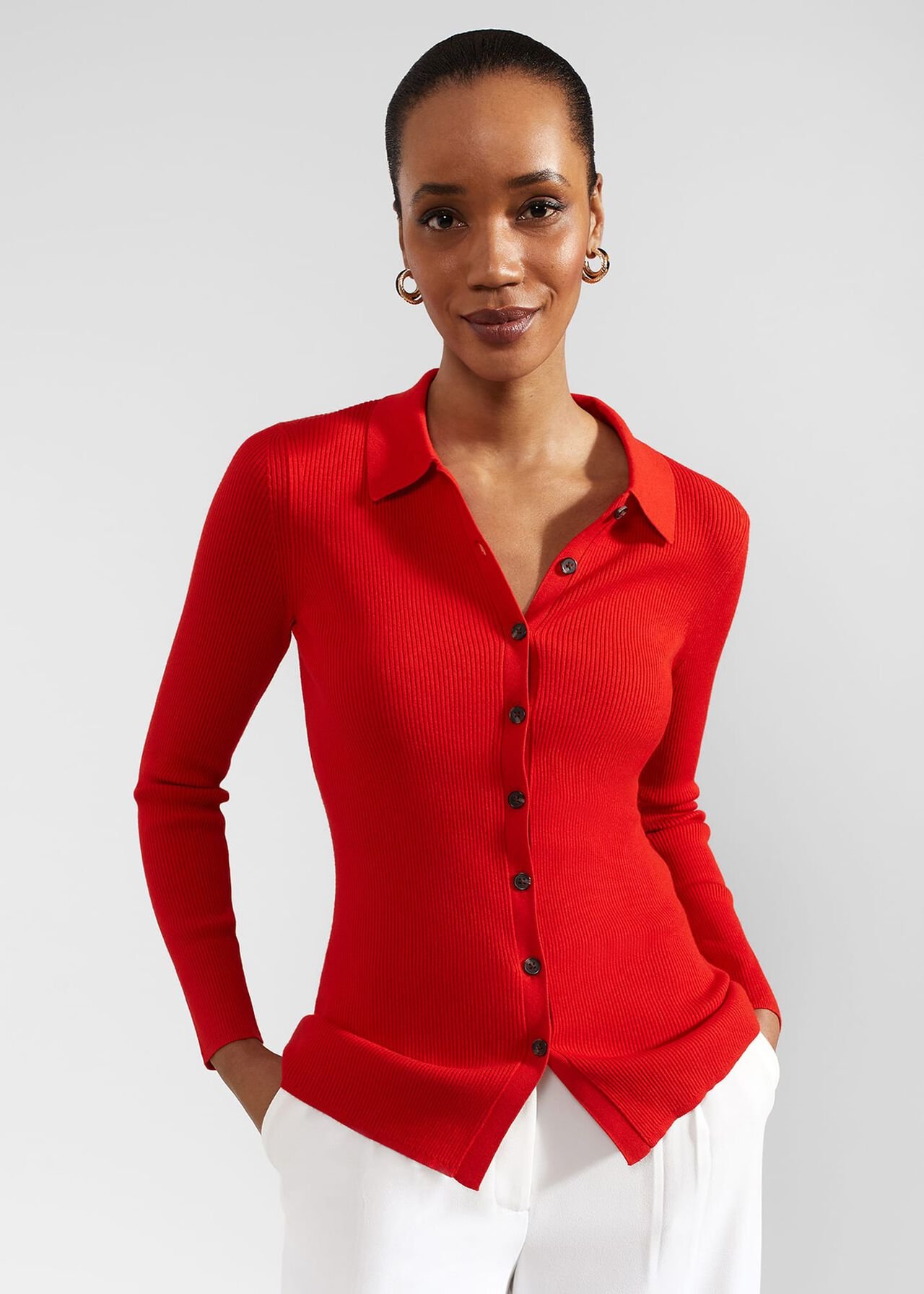 Blanche Cardigan, Red, hi-res