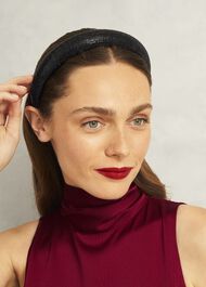 Rosana Sparkle Headband, Black, hi-res