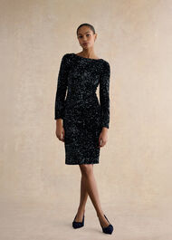 Sawyer Sequin Dress, Midnight Navy, hi-res