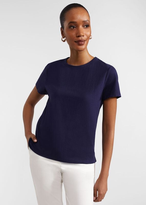 Adaline Cotton Slub T-Shirt, Hobbs Midnight Adaline Cotton Slub T-Shirt