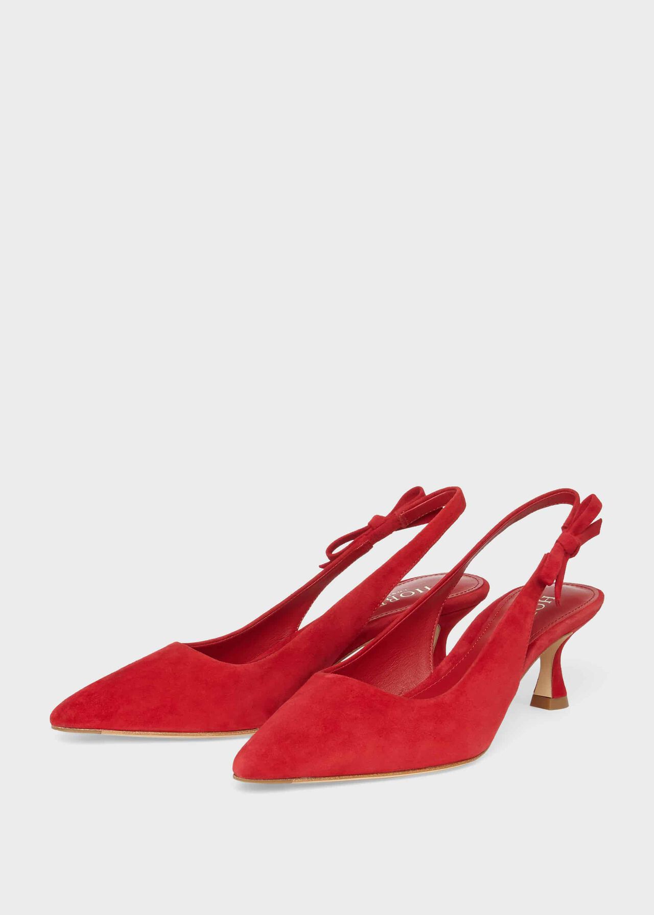 Julia Suede Slingback Shoes, Poppy Red, hi-res
